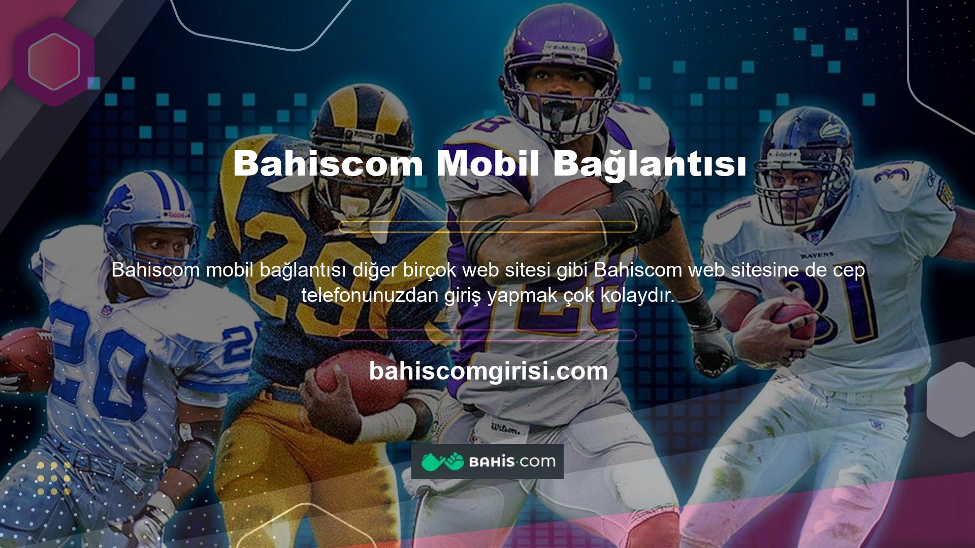 Bahiscom Mobile Links web sitesine mobil tarayıcınızda yeni Bahiscom giriş adresinizi arayarak ulaşabilirsiniz